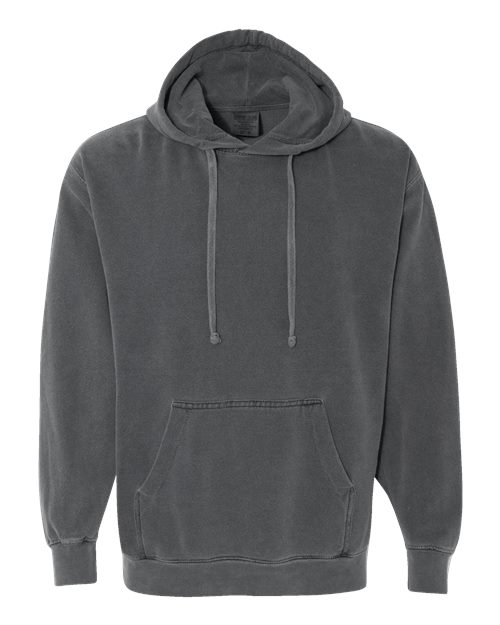 Unisex Garment-Dyed Hooded Sweatshirt - Pepper Front