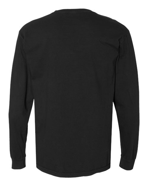 Unisex Garment-Dyed Heavyweight Long Sleeve T-Shirt - Black Back