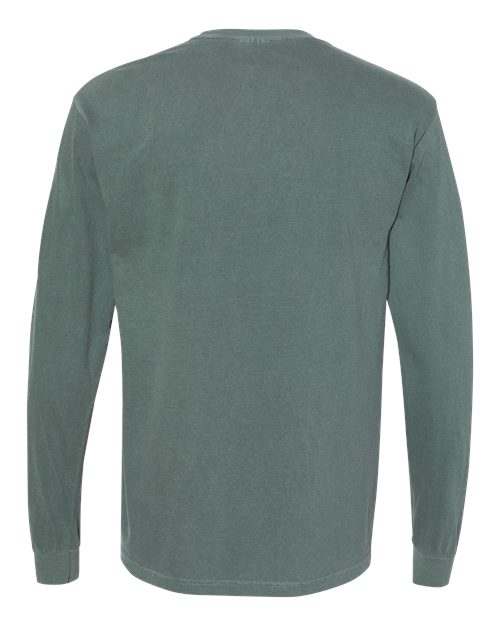 Unisex Garment-Dyed Heavyweight Long Sleeve T-Shirt - Blue Spruce Back