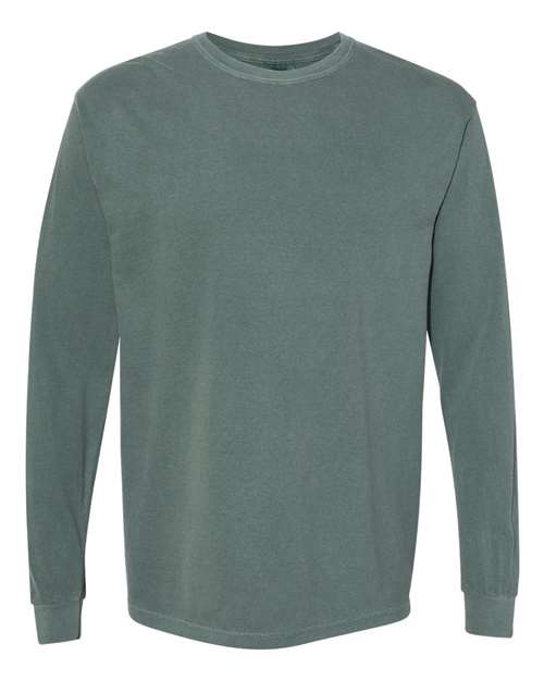 Unisex Garment-Dyed Heavyweight Long Sleeve T-Shirt - Blue Spruce Front