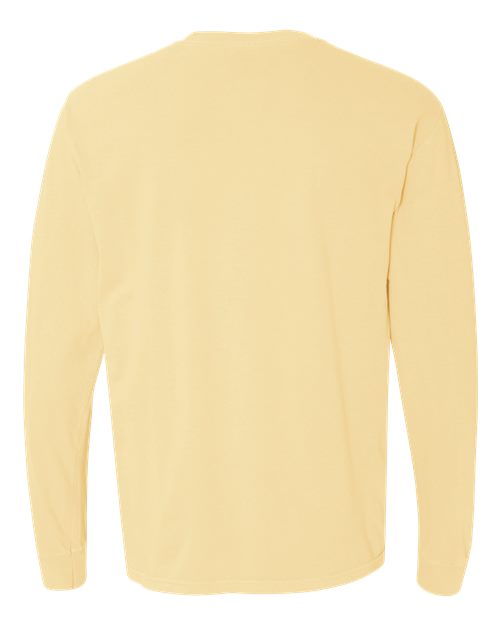Unisex Garment-Dyed Heavyweight Long Sleeve T-Shirt - Butter Back