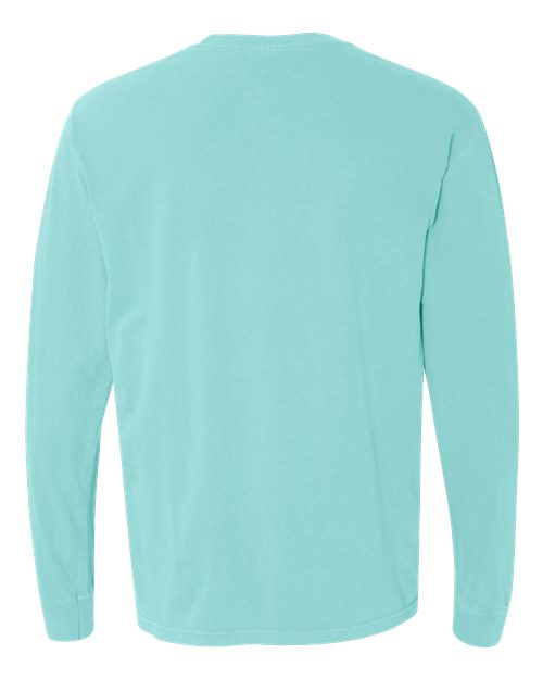 Unisex Garment-Dyed Heavyweight Long Sleeve T-Shirt - Chalky Mint Back