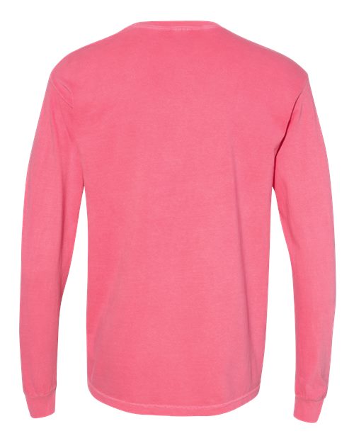 Unisex Garment-Dyed Heavyweight Long Sleeve T-Shirt - Crunchberry Back