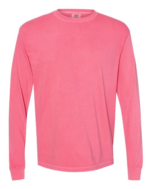 Unisex Garment-Dyed Heavyweight Long Sleeve T-Shirt - Crunchberry Front