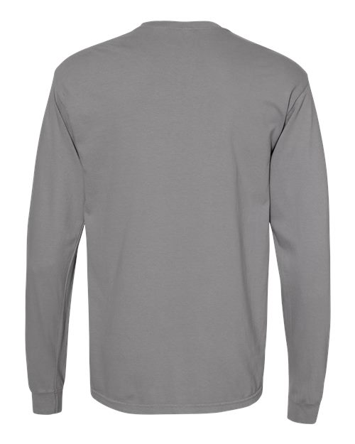 Unisex Garment-Dyed Heavyweight Long Sleeve T-Shirt - Granite Back