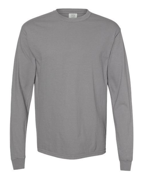 Unisex Garment-Dyed Heavyweight Long Sleeve T-Shirt - Granite Front