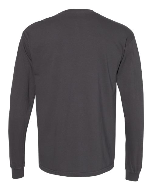 Unisex Garment-Dyed Heavyweight Long Sleeve T-Shirt - Graphite Back