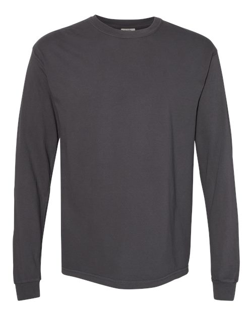 Unisex Garment-Dyed Heavyweight Long Sleeve T-Shirt - Graphite Front