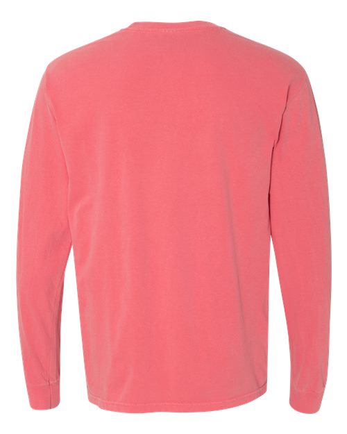 Unisex Garment-Dyed Heavyweight Long Sleeve T-Shirt - Watermelon Back