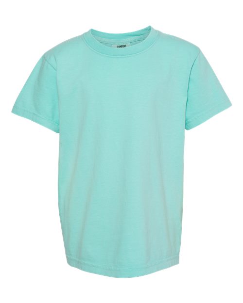 Comfort Colors Youth Garment-Dyed Heavyweight T-Shirt - Chalky Mint Front
