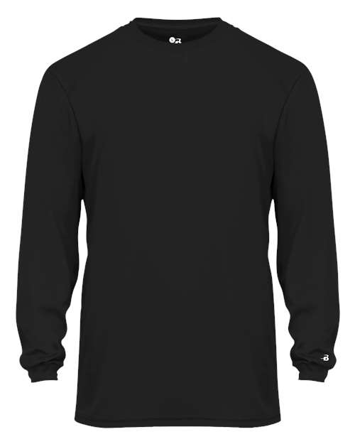 Badger Youth B-Core Long Sleeve T-Shirt - Black Front
