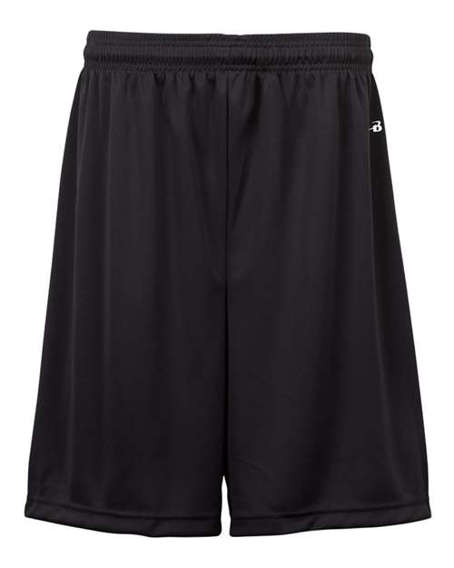 Badger Youth B-Dry 6" Shorts - Black Front