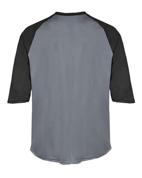 Badger Youth B-Core Three-Quarter Sleeve Baseball T-Shirt - Back