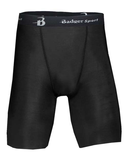 Badger Men's Pro-Compression Shorts - Black Front