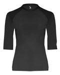 Badger Men's Pro-Compression Half Sleeve T-Shirt - Black Front