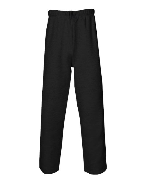 Badger Youth Open-Bottom Sweatpants - Black Front