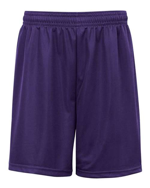 Badger Men's Mini Mesh 9'' Inseam Shorts - Purple Front