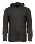 Badger Unisex B-Core Hooded Long Sleeve T-Shirt - Black Front