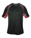 Badger Men's Hook Digital T-Shirt - Black/ Red Front
