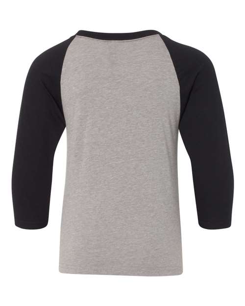 Next Level Youth CVC Three-Quarter Sleeve Raglan Tee - Back
