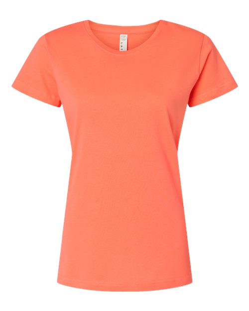 LAT Women's Fine Jersey Tee - Papaya Front
