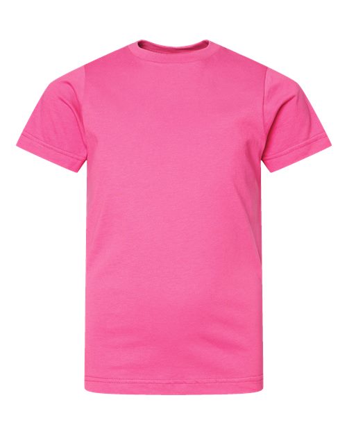 LAT Youth Fine Jersey Tee - Raspberry Front