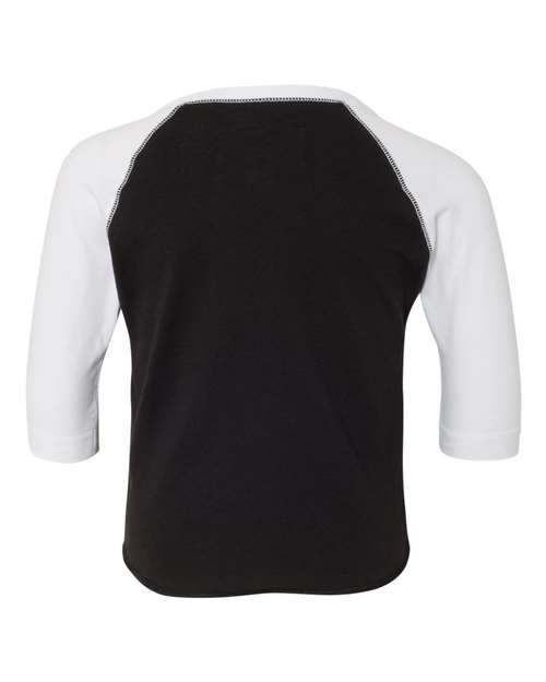Rabbit Skins Toddler Baseball Fine Jersey Three-Quarter Sleeve Tee - Back