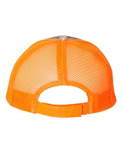 Licensed Camo Mesh Back Cap - Realtree AP/ Neon Orange Back