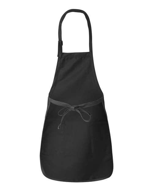 Full-Length Apron with Pockets - Black Back