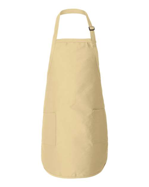 Full-Length Apron with Pockets - Natural Front