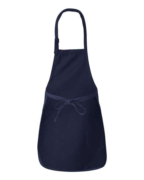 Full-Length Apron with Pockets - Navy Back