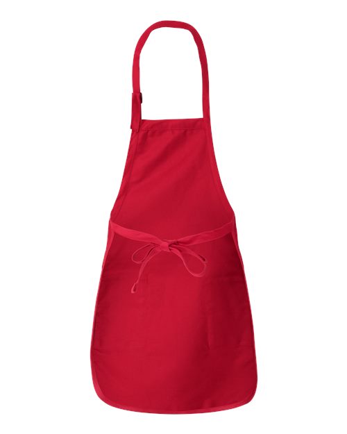 Full-Length Apron with Pockets - Red Back
