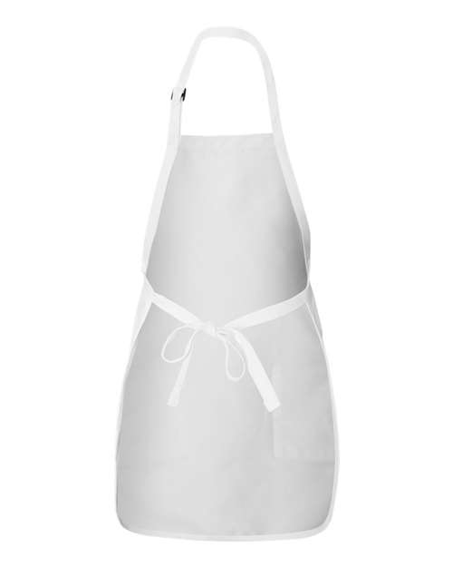 Full-Length Apron with Pockets - White Back