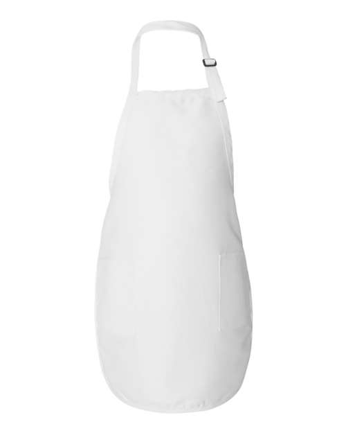 Full-Length Apron with Pockets - White Front