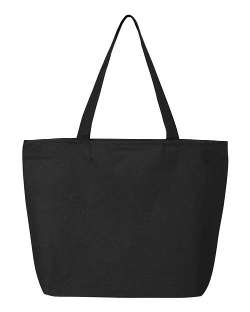 25L Zippered Tote - Black Back