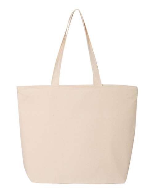 25L Zippered Tote - Natural Back