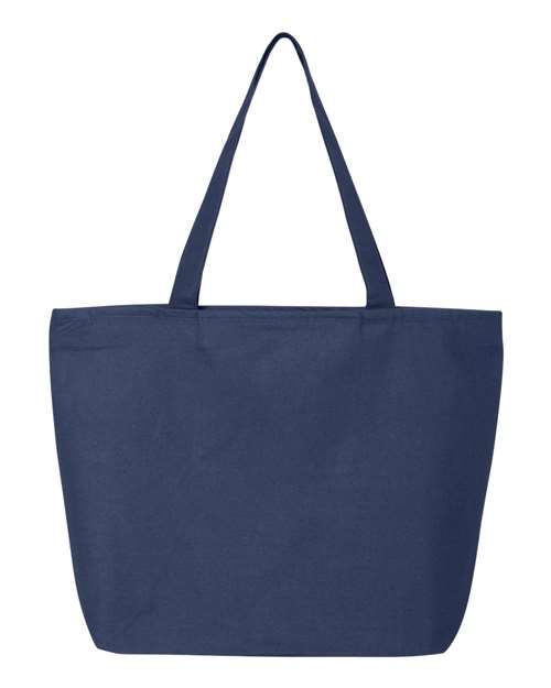 25L Zippered Tote - Navy Back