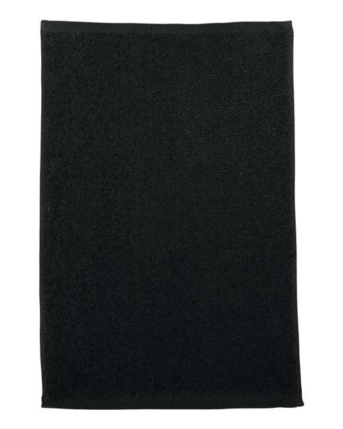 Q-Tees Budget Rally Towel - Black Front