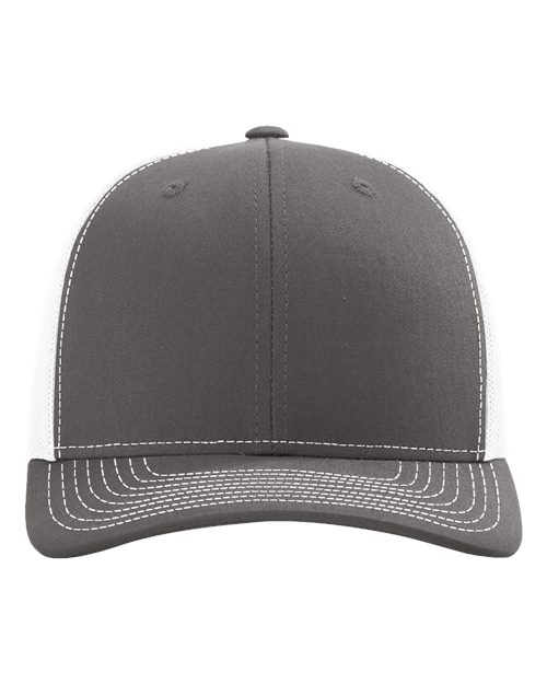 Richardson Snapback Trucker Cap - Charcoal/ White Front