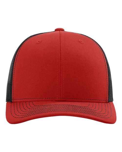 Richardson Snapback Trucker Cap - Red/ Black Front
