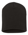 8 1/2" Beanie - Black Front