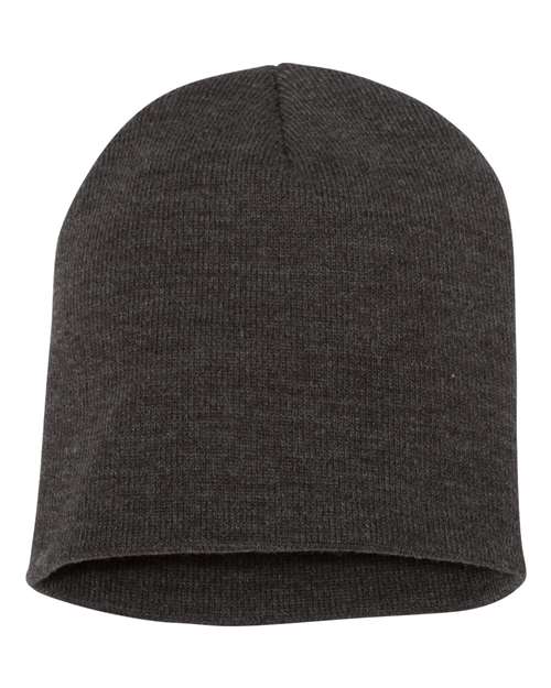 8 1/2" Beanie - Dark Grey Back