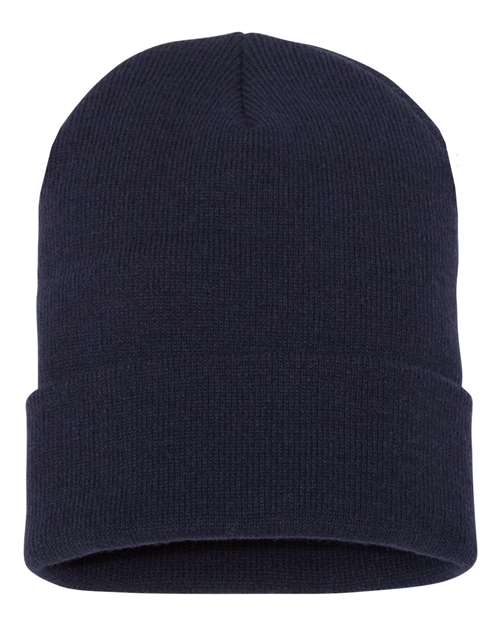 Cuffed Beanie - Navy Back
