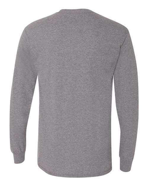 Unisex DryBlend® 50/50 Long Sleeve T-Shirt - Graphite Heather Back