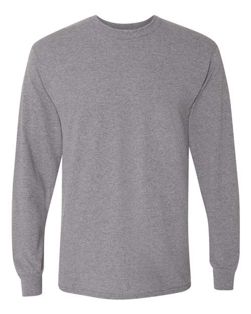 Unisex DryBlend® 50/50 Long Sleeve T-Shirt - Graphite Heather Front
