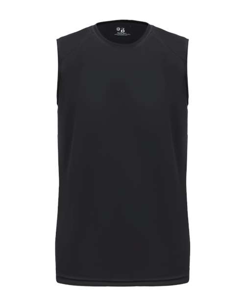 Badger Youth B-Core Sleeveless T-Shirt - Black Front