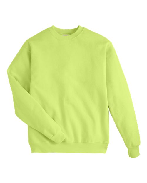 Unisex EcoSmart® Crewneck Sweatshirt - Safety Green Front