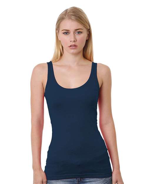 Bayside Junior's USA-Made Tank Top - Navy Front