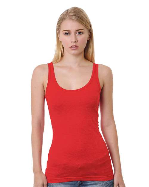 Bayside Junior's USA-Made Tank Top - Red Front