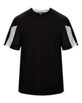 Badger Youth Striker T-Shirt - Black/ White Front